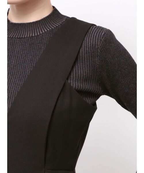 MURUA（ムルーア） ジャンパースカート フロントZIPペプラムジャンパー