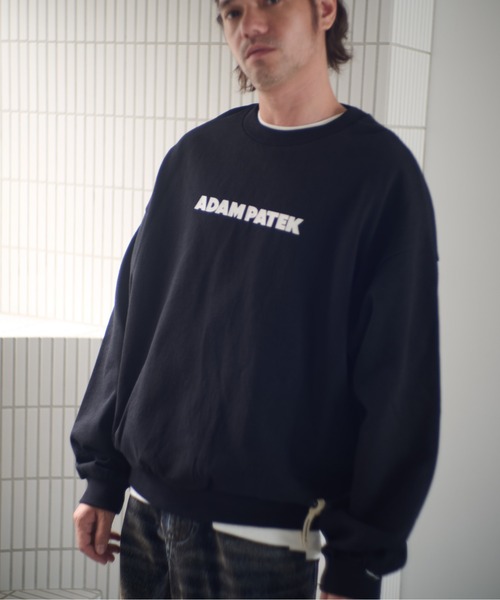 トレーナー スウェット ADAMPATEK/logo crewneck/ベーシックロゴクルーネックスウェット（AP2524025) レディース メンズ
