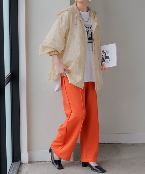 「HUG.U」 ナイロンブルゾン FREE グレー レディース_画像9