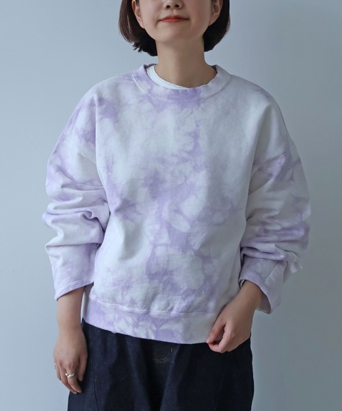 yuni トレーナー スウェット highcount コットン裏毛 ムラ染め short