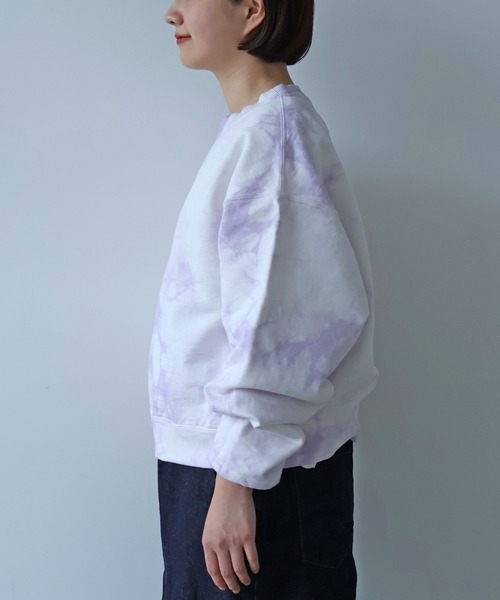 yuni トレーナー スウェット highcount コットン裏毛 ムラ染め short