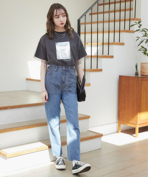 「ANGIE」 半袖Tシャツ FREE ゴールド レディース_画像2