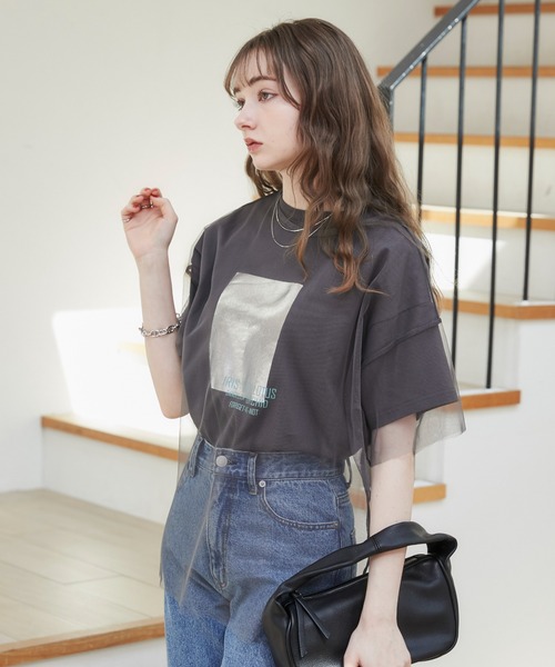 「ANGIE」 半袖Tシャツ FREE ゴールド レディース_画像5