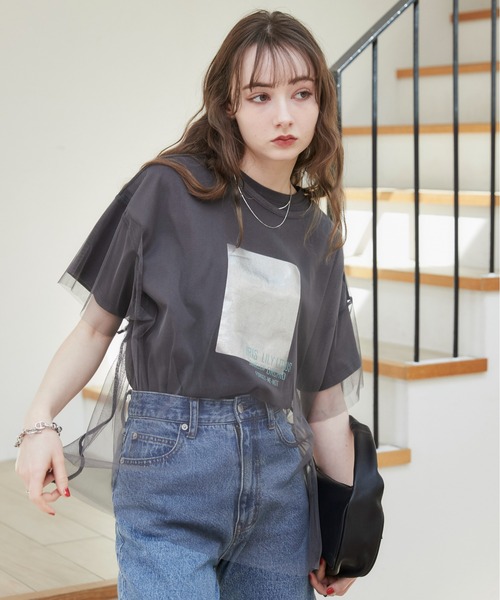 「ANGIE」 半袖Tシャツ FREE ゴールド レディース_画像9