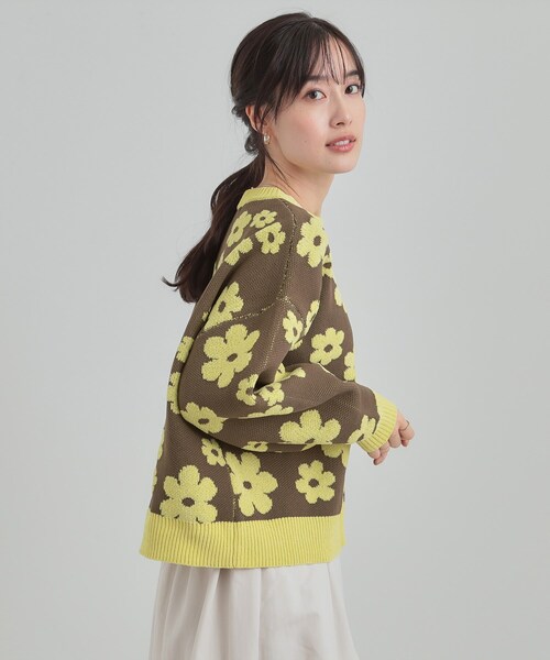 【美品・新品】Life&Day. ブランド ニット柄インテリア 昭和 レトロ Cutie Blonde（キューティーブロンド） ニット セーター 「S-LL