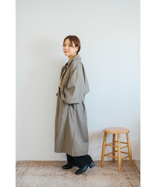 「Amourire」 トレンチコート L アイボリー レディース_画像6