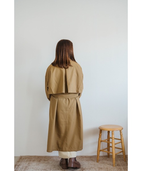 「Amourire」 トレンチコート L アイボリー レディース_画像9