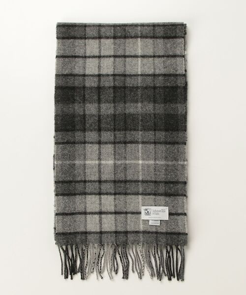 Johnstons of Elgin チェック柄ウールマフラー Johnstons of Elgin（ジョンストンズ オブ エルガン） チェック柄
