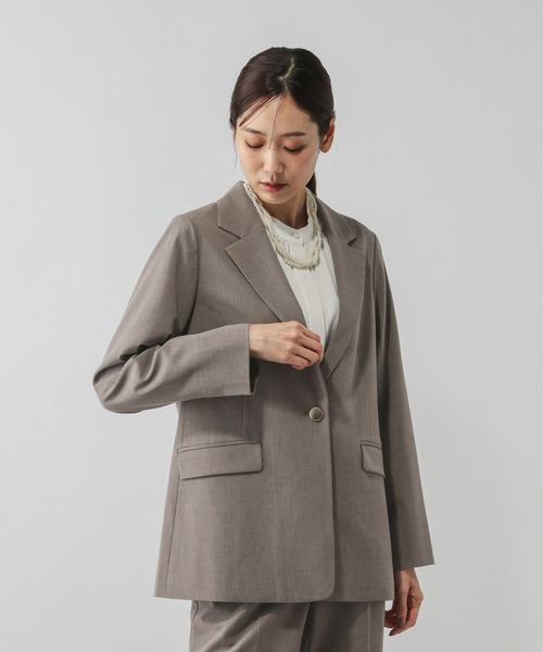 aya　ウツクシルエット ジャケット モカS GLOBAL WORK（グローバルワーク） ジャケット テーラードジャケット