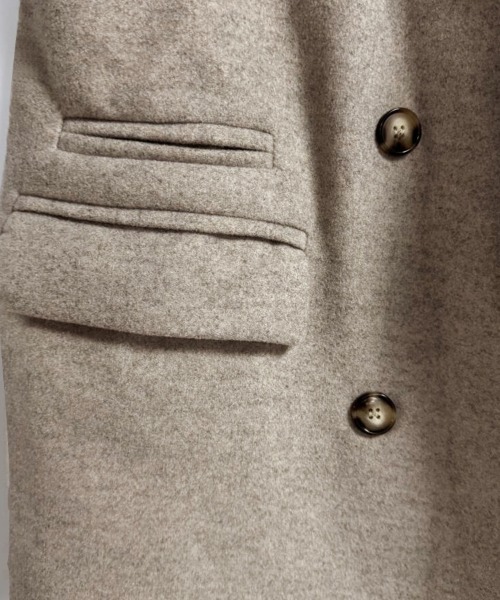 美品]ドレステリア ウール ロング チェスターコート ダブルボタン