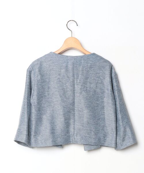 NOBLE（ノーブル） ノーカラージャケット 36 ブルー レディース