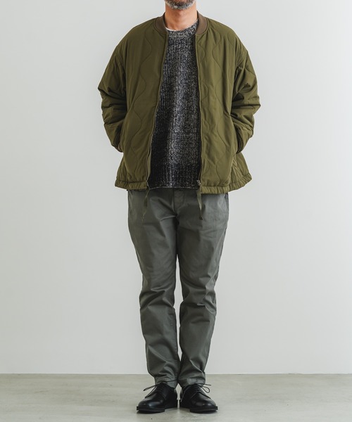 quadro ブルゾン アウター ナイロンタッサーゴードキルトZIPショート