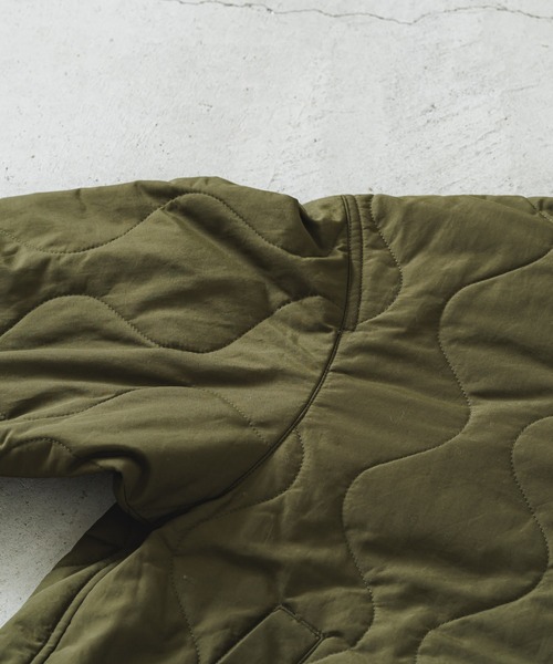 quadro ブルゾン アウター ナイロンタッサーゴードキルトZIPショート