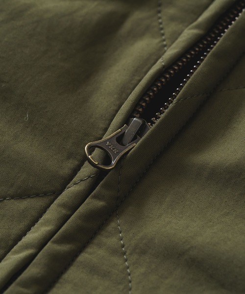 quadro ブルゾン アウター ナイロンタッサーゴードキルトZIPショート