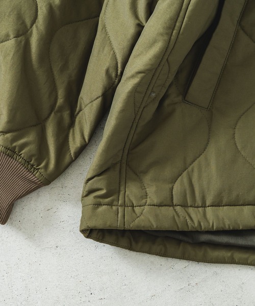 quadro ブルゾン アウター ナイロンタッサーゴードキルトZIPショート