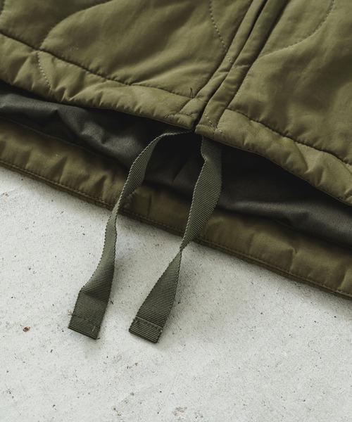 quadro ブルゾン アウター ナイロンタッサーゴードキルトZIPショート