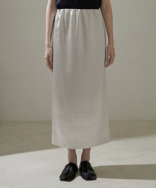 「SALON adam et rope'」 タイトスカート FREE シルバー レディース_画像2