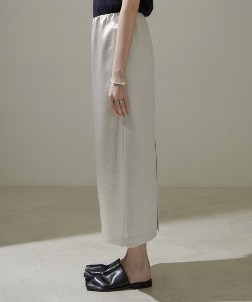 「SALON adam et rope'」 タイトスカート FREE シルバー レディース_画像3
