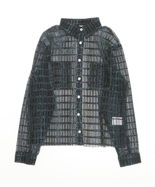 「X-girl」 長袖シャツ S グリーン レディース_画像2