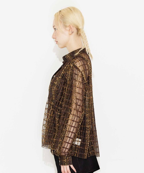 「X-girl」 長袖シャツ S グリーン レディース_画像3