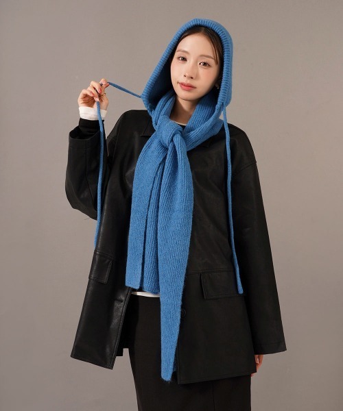 MONCLER マフラー　レディース　ネイビー　S リブニット MONCLER マフラー レディース ネイビー S リブニット MONCLER マフラー