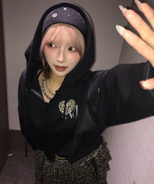 MUCENT（ムセント） パーカー A'GEM/9 × .kom SIERRA LEOPARD HEART