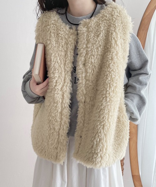 Java ベスト LARGE ベージュ レディース : ZOZOTOWN Yahoo!店 - 通販