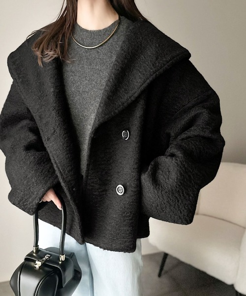 「classicalelf」 ピーコート LARGE モカ レディース_画像4