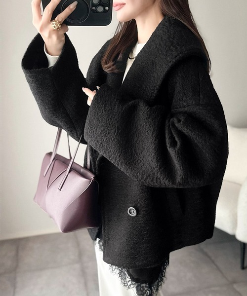 「classicalelf」 ピーコート LARGE モカ レディース_画像6