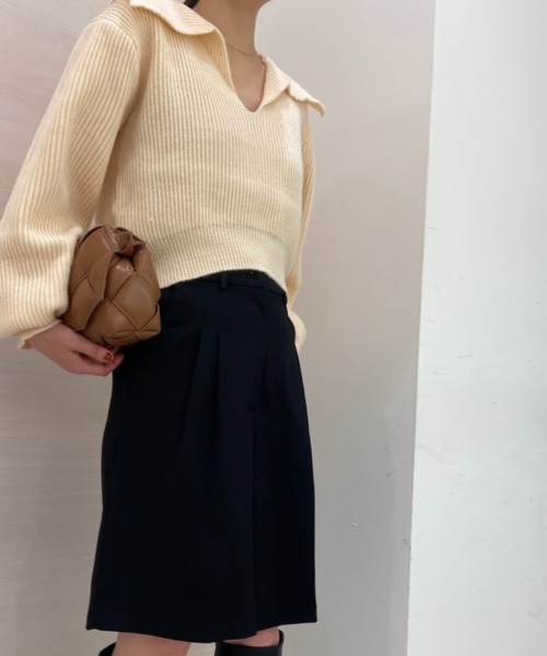 「solleim」 長袖ニット M ネイビー レディース_画像5