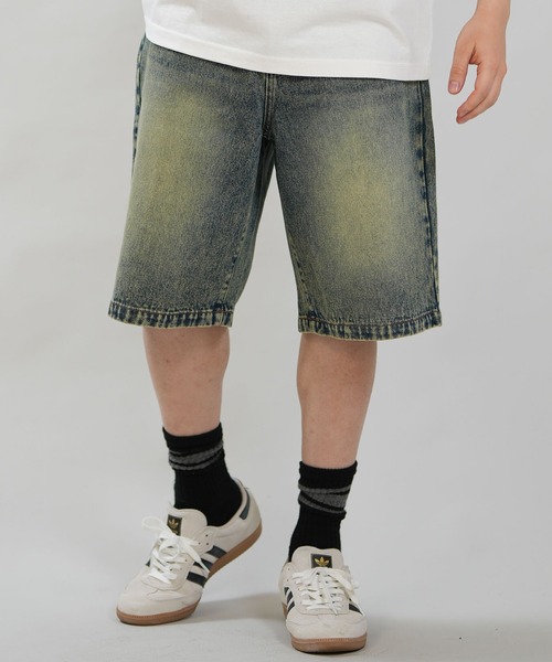 THRASHER（スラッシャー） ワイドパンツ ハーフパンツ ジーンズ 短パン