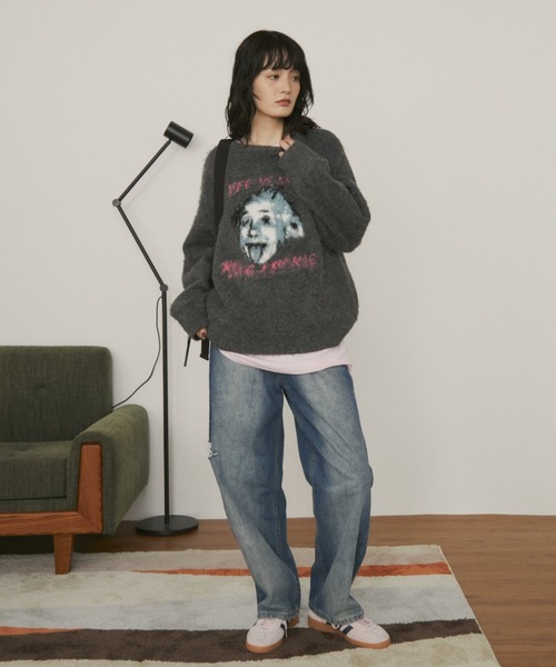 「MERLOT」 長袖ニット FREE アイボリー レディース_画像3