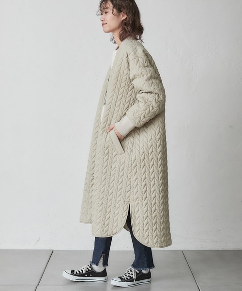 「CIAOPANIC TYPY」 ノーカラーコート ONE SIZE チャコールグレー レディース_画像2