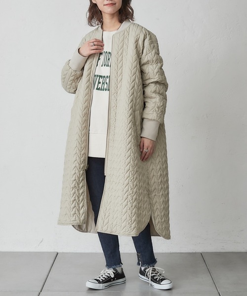 「CIAOPANIC TYPY」 ノーカラーコート ONE SIZE チャコールグレー レディース_画像4