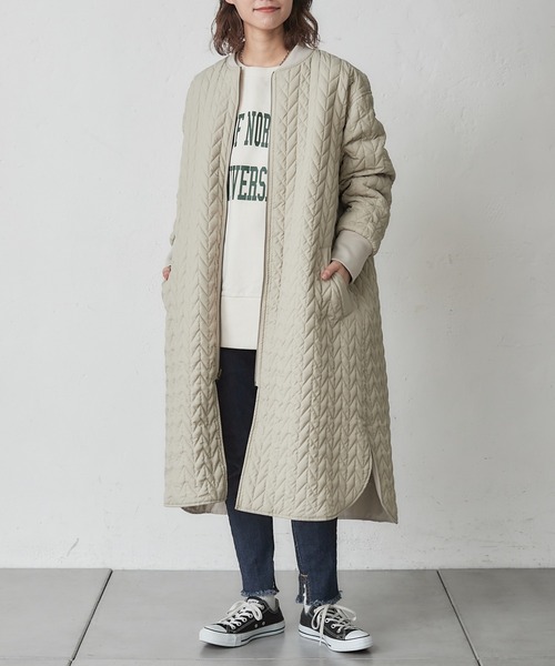 「CIAOPANIC TYPY」 ノーカラーコート ONE SIZE チャコールグレー レディース_画像5