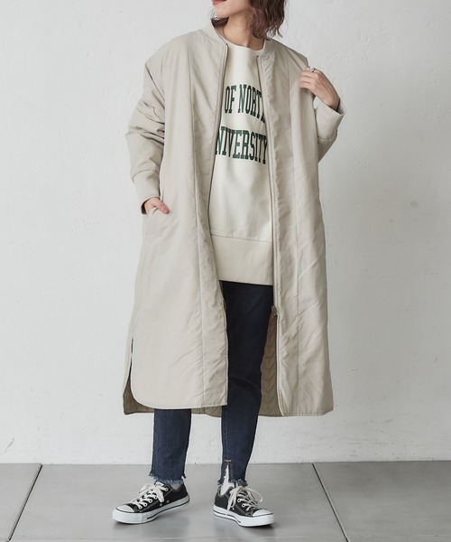 「CIAOPANIC TYPY」 ノーカラーコート ONE SIZE チャコールグレー レディース_画像6