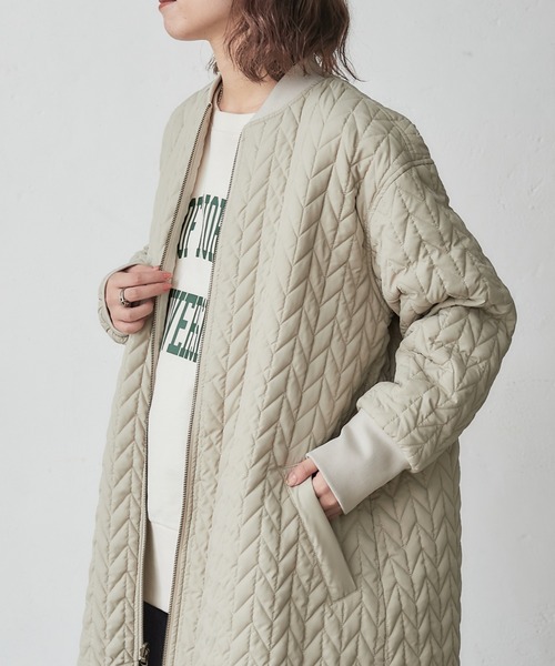 「CIAOPANIC TYPY」 ノーカラーコート ONE SIZE チャコールグレー レディース_画像9