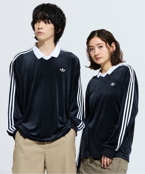adidas（アディダス） ポロシャツ ベロア長袖ポロシャツ / アディダス