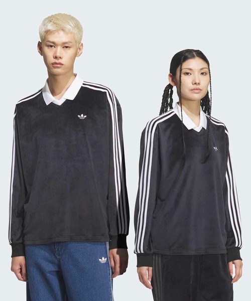adidas（アディダス） ポロシャツ ベロア長袖ポロシャツ / アディダス