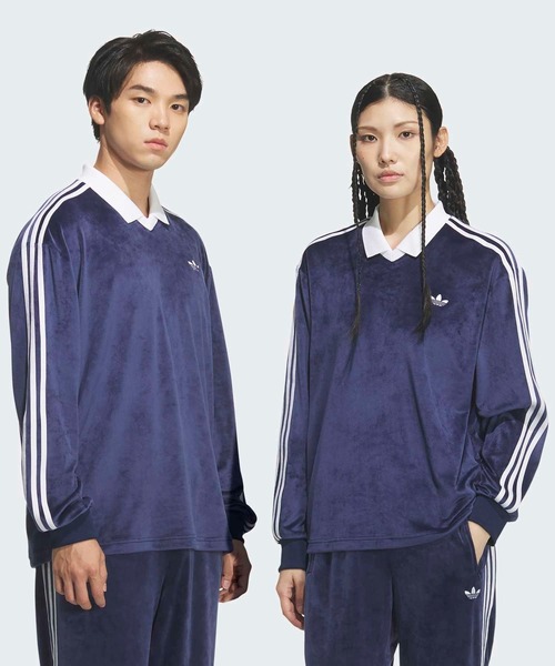adidas（アディダス） ポロシャツ ベロア長袖ポロシャツ / アディダス