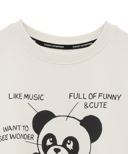 「Candy Stripper」 スウェットカットソー 2 オフホワイト レディース_画像2