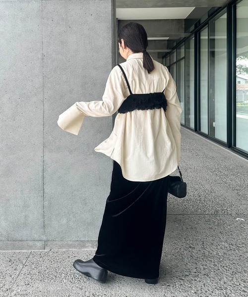 select MOCA by son」 長袖シャツ FREE グレー レディース : ZOZOTOWN