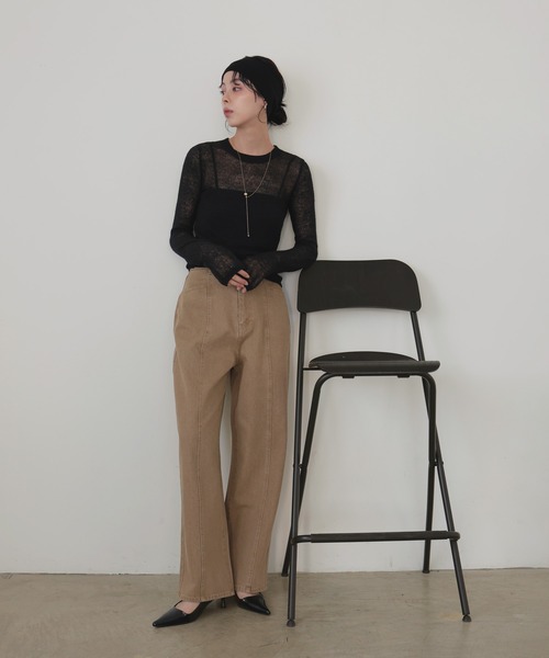 「LIAN」 長袖ニット FREE ピンク レディース_画像5