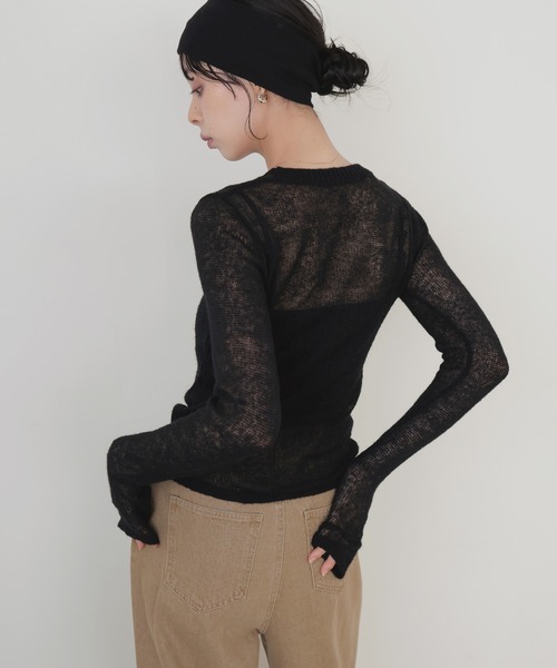 「LIAN」 長袖ニット FREE ピンク レディース_画像6