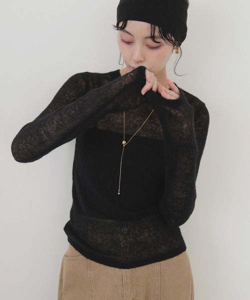 「LIAN」 長袖ニット FREE ピンク レディース_画像7