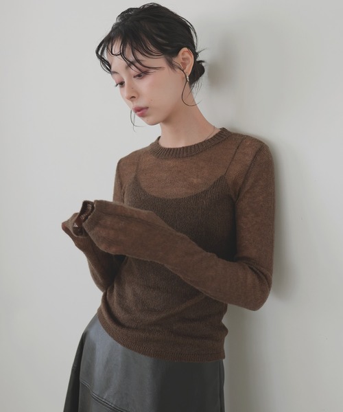 「LIAN」 長袖ニット FREE ピンク レディース_画像8