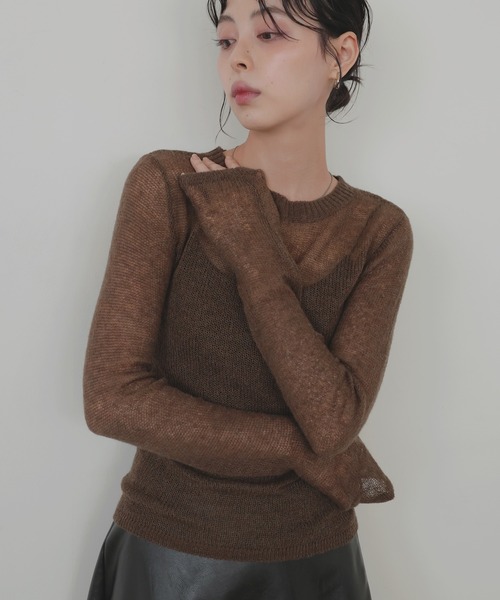 「LIAN」 長袖ニット FREE ピンク レディース_画像9