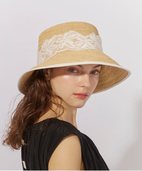 帽子 Chapeau d' O Raffia Lace Capeline Chapeau d' O（シャポードオー） 帽子 ハット Raffia Lace Bucket