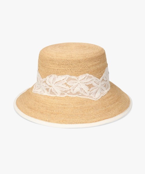 Chapeau d' O（シャポードオー） 帽子 ハット Raffia Lace Bucket