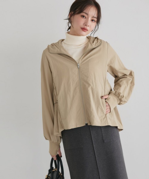 「Pierrot」 ジップアップパーカー M アイボリー レディース_画像6